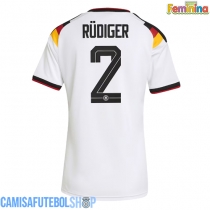 Camisa de time de futebol Alemanha Antonio Rudiger #2 Replicas 1º Equipamento Feminina Mundo 2026 Manga Curta